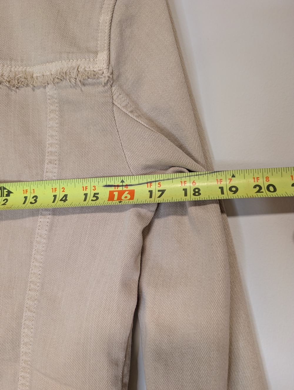 Tan Marc Aurel Beige Frayed Hem Lightweight Jacket (Small 36) - Picture 13 of 14